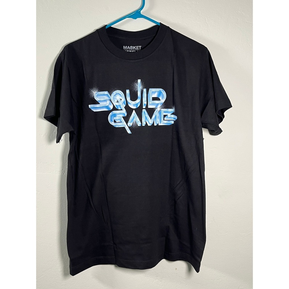 Market Netflix Squid Game Graphic T-Shirt Black Mens Size Medium